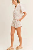 MABLE Polka Dot Collar Crop Top and Short Lounge Set  Style Ratio