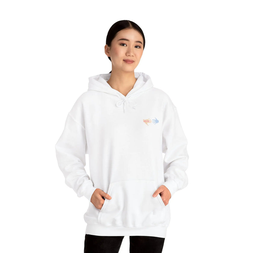 Neurospicy: Colorful Hands w/Words & Butterflies Design Hoodie  Style Ratio