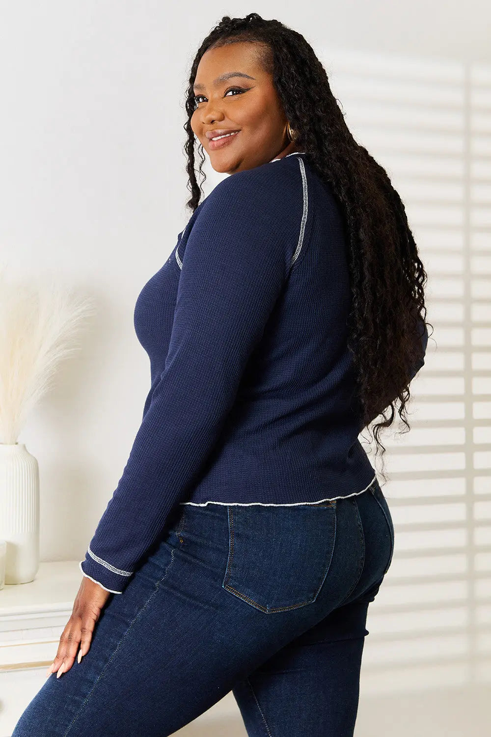 Basic Bae Long Raglan Sleeve Round Neck Sweatshirt  Style Ratio