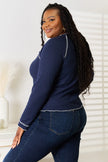 Basic Bae Long Raglan Sleeve Round Neck Sweatshirt  Style Ratio