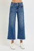 RISEN High Rise Crop Wide Leg Jeans with Wide Band Detail  Style Ratio