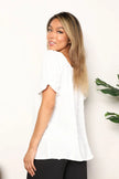 Mandy Swiss Dot Puff Sleeve Square Neck Blouse  Style Ratio
