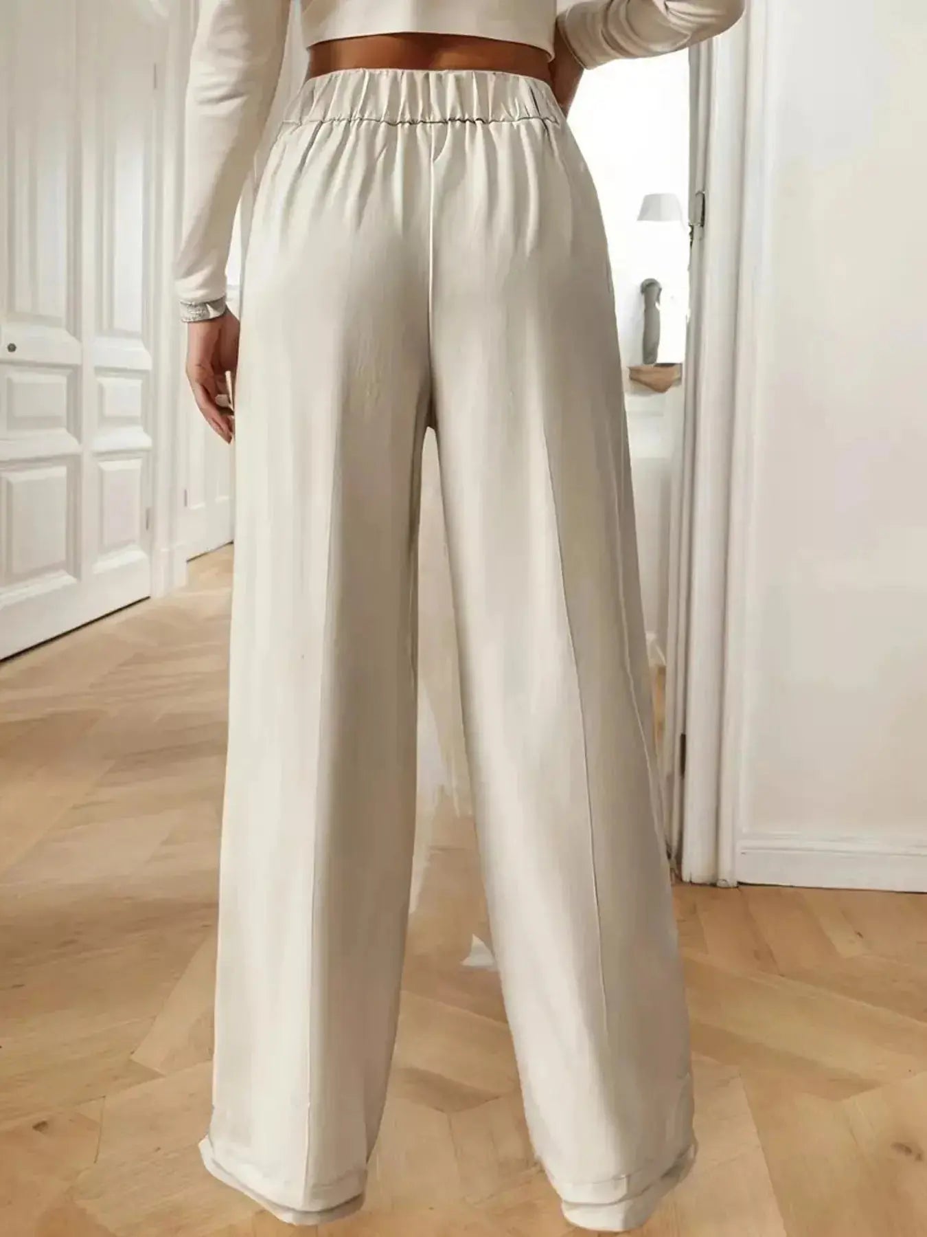 Full Size High Waisted Wide Leg Pants  Style Ratio