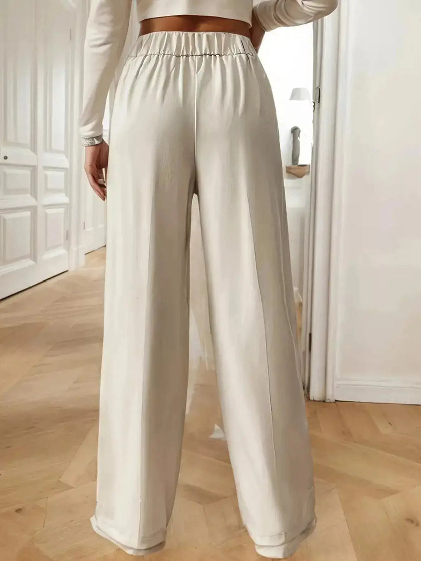 Full Size High Waisted Wide Leg Pants  Style Ratio