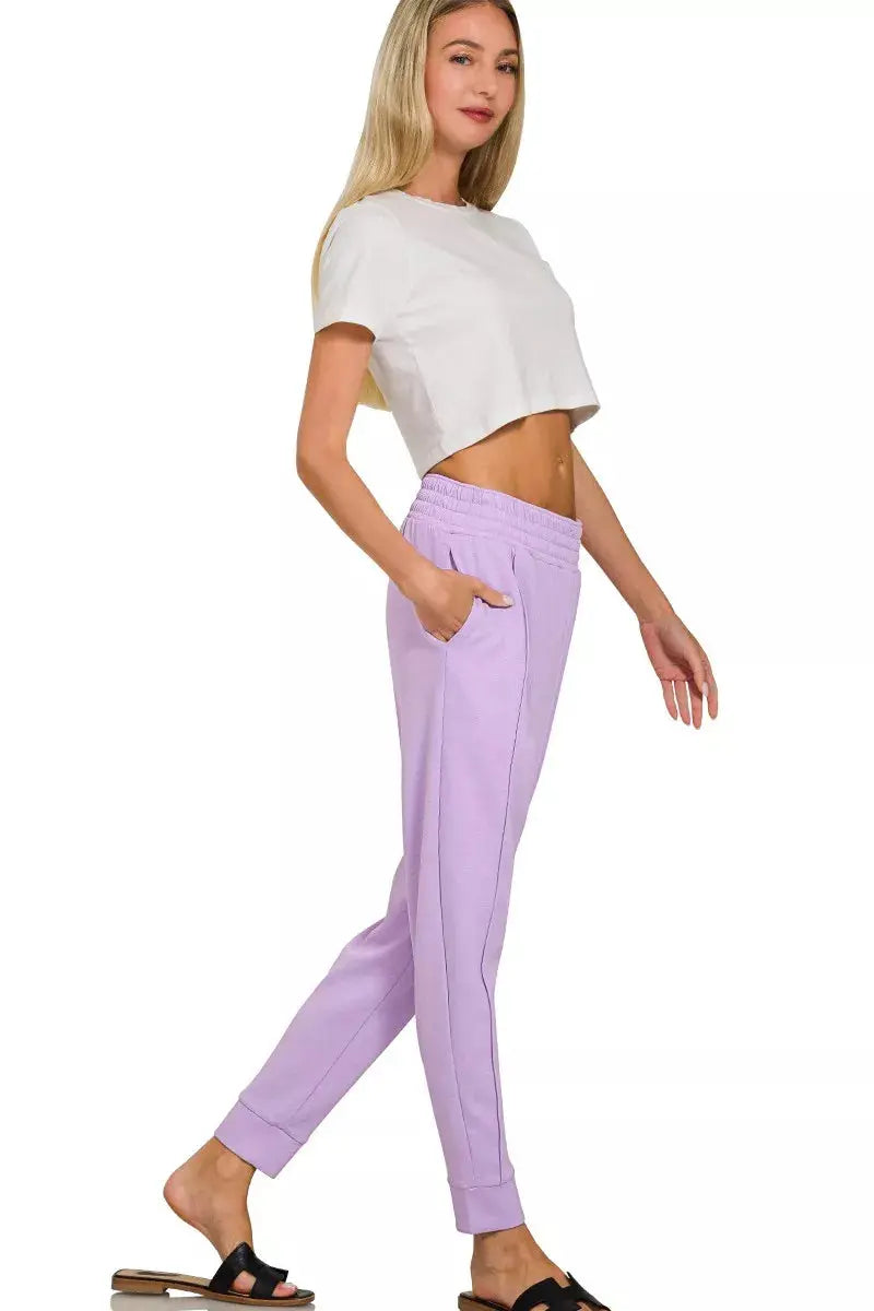 Zenana Scuba Mock Neck Sweatshirt and Joggers Set  Style Ratio