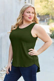 Basic Bae Full Size Round Neck Curved Hem Tank  Style Ratio