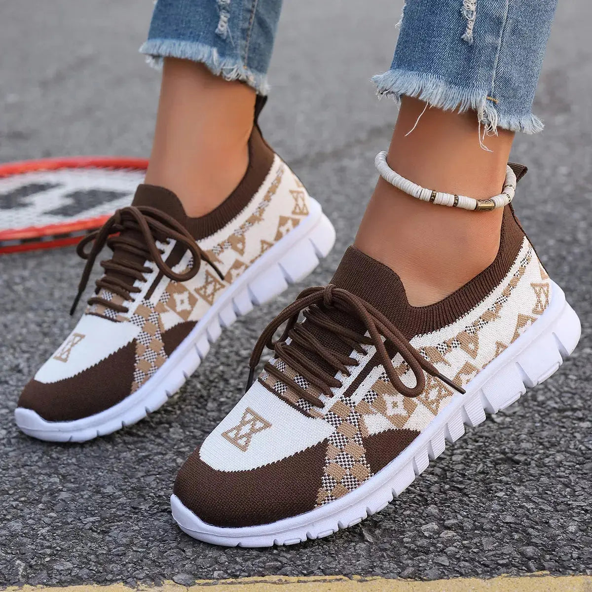 Breathable Mesh Lace Up Sneakers  Style Ratio