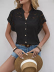 Swiss Dot Short Sleeve Blouse  Style Ratio