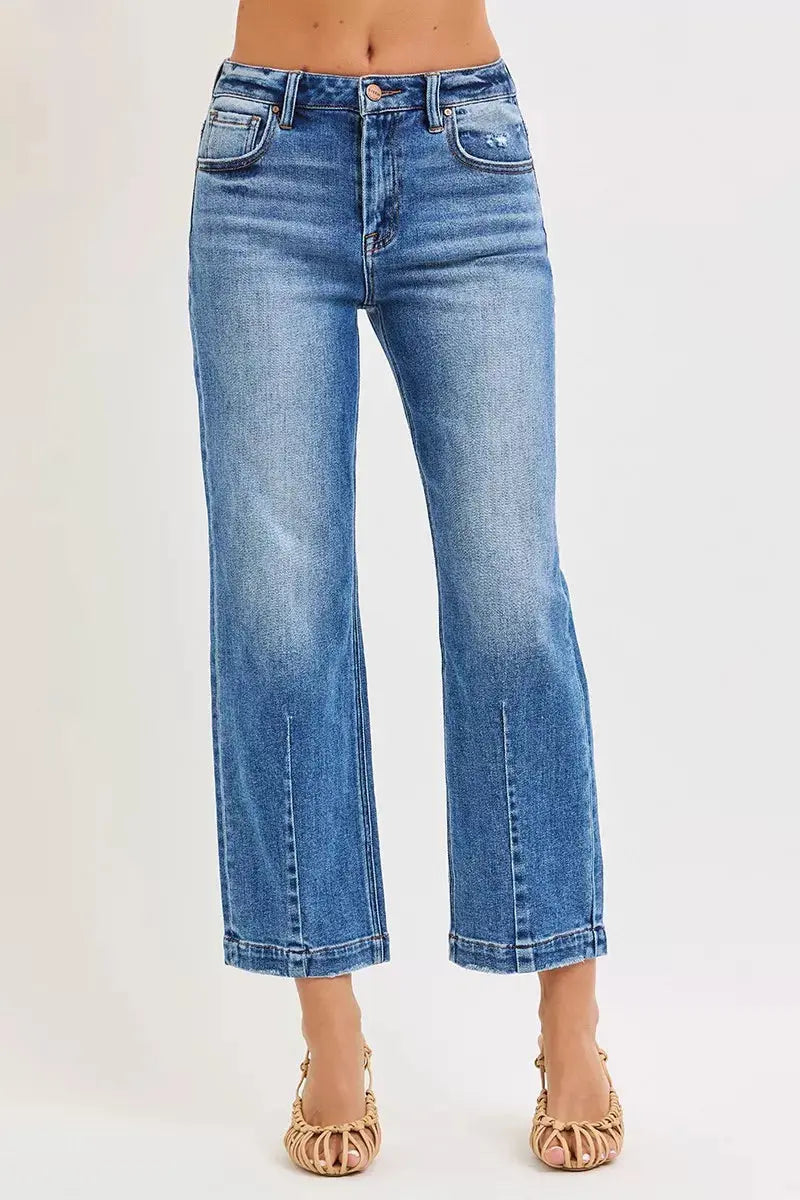 RISEN High Rise Crop Boyfriend Tapered Jeans  Style Ratio