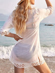 Lace Trim V-Neck Cover-Up  Style Ratio