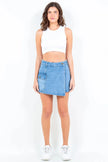 American Bazi Cargo Pocket Denim Skort  Style Ratio
