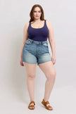 Judy Blue High Waist Star Seam Detail Denim Shorts  Style Ratio