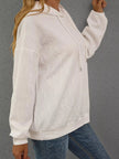 Full Size Embossed Lettering Casual Hoodie  Style Ratio