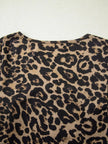 Leopard Print Square Neck Long Sleeve Top  Style Ratio