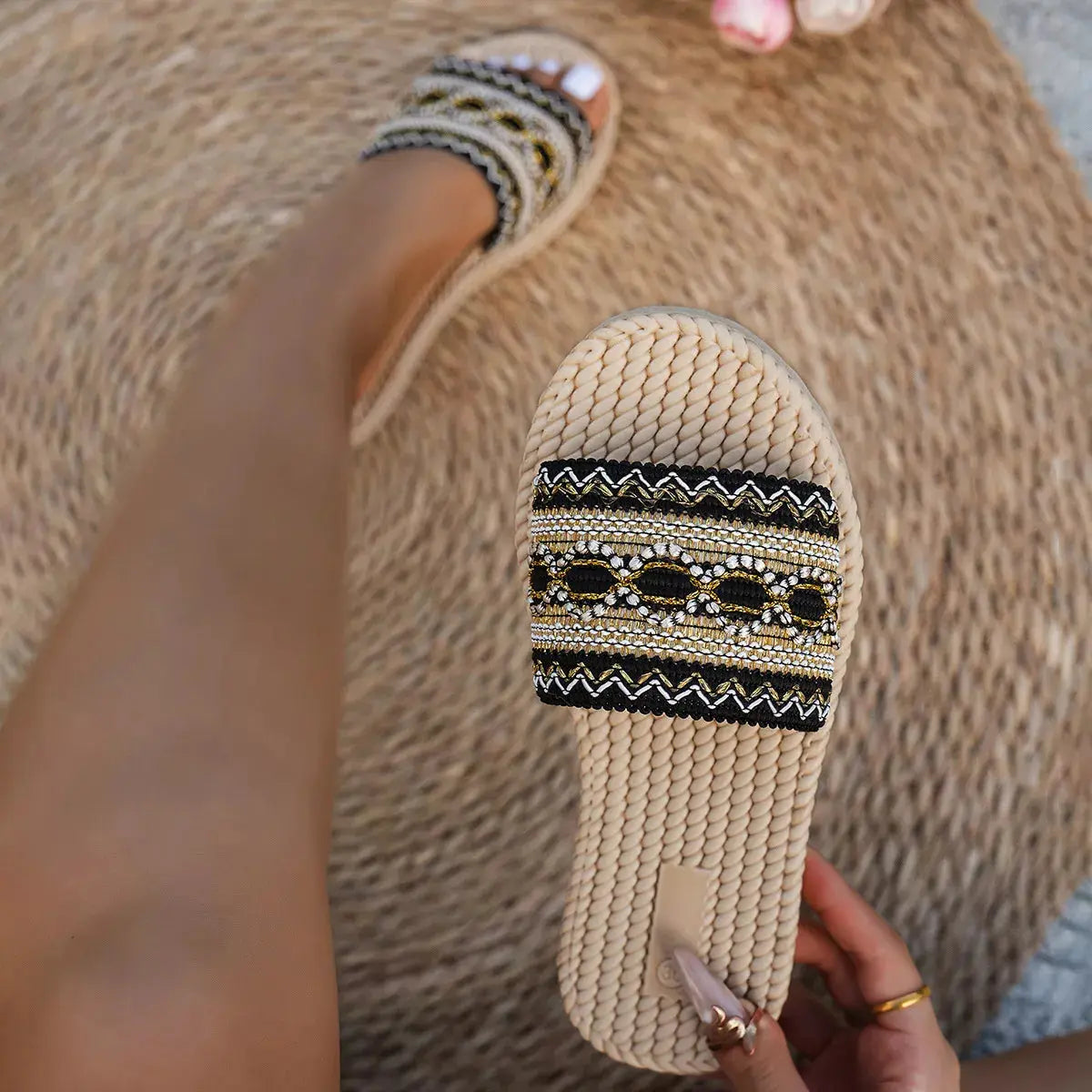Open Toe Flats Sandals  Style Ratio