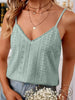 Eyelet Lace Detail V-Neck Cami  Style Ratio