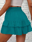 Ruffle Layered High Waist Casual Skort  Style Ratio