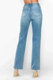 bytos Full Size Distressed High Rise Straight Jeans  Style Ratio
