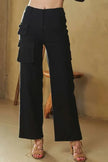Davi & Dani Flap Pocket Mid Rise Cargo Pants  Style Ratio