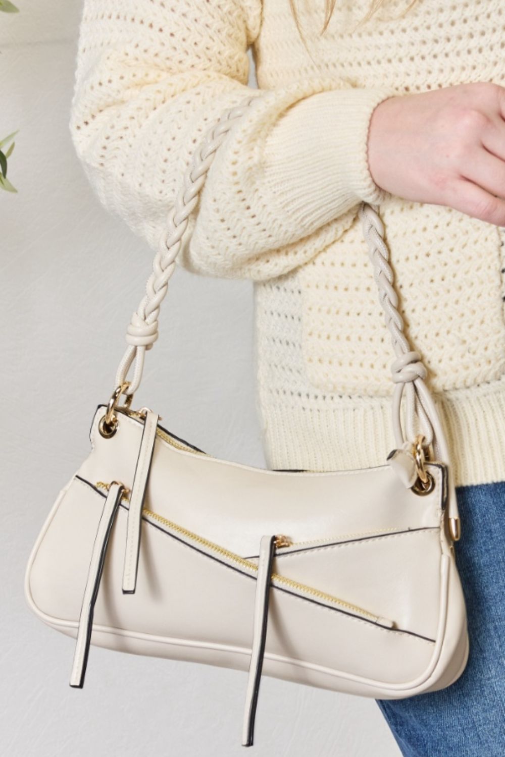 Braided Strap Shoulder Bag