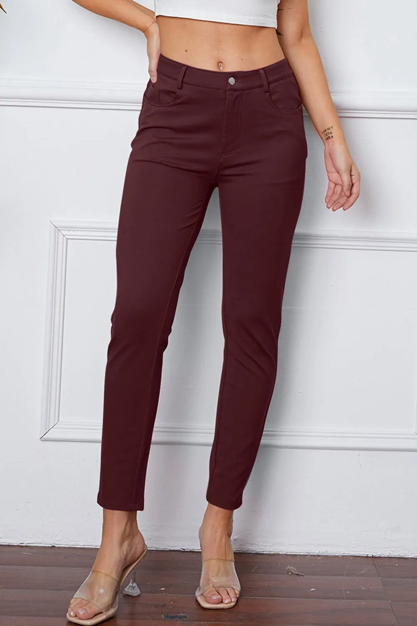 Basic Bae Stretchy Stitch Pants  Style Ratio
