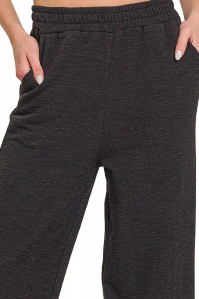 Zenana Cotton Slub Wide Leg Pants  Style Ratio