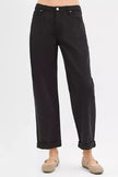 RISEN Tummy Control Mid Rise Ankle Barrel Relaxed Baggy Jeans  Style Ratio