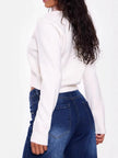 Cropped V Neck Button Up Cardigan  Style Ratio