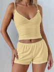 V-Neck Cami and Shorts Loungewear  Style Ratio