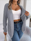 Chunky Knit Open Front Cardigan with Pockets  Style Ratio