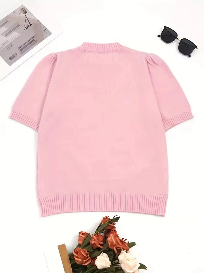 Round Neck Half Sleeve Sweater  Style Ratio