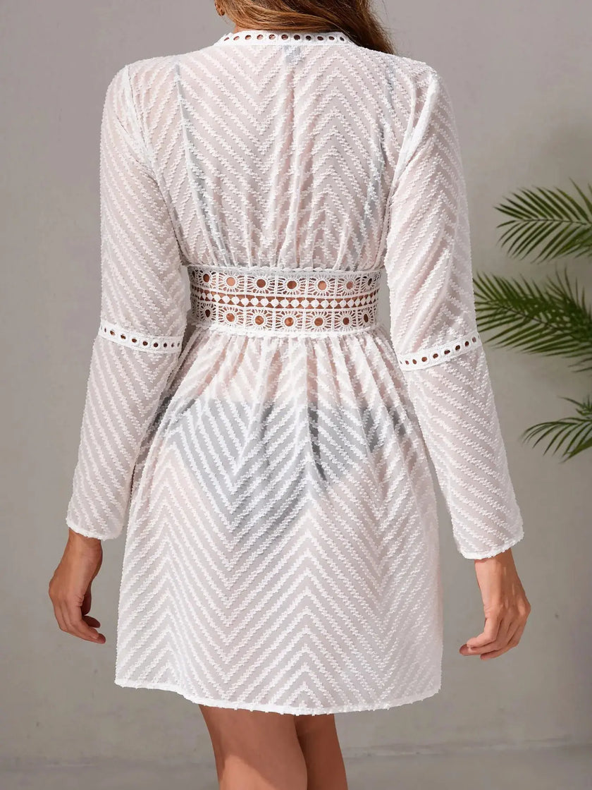 Chevron Crochet Lace Cover-Up  Style Ratio