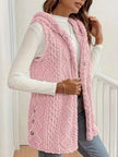 Button-Down Sherpa Hooded Vest Coat  Style Ratio