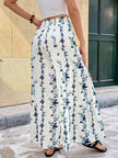 Floral Print Tie Front Wide Leg Pants  Style Ratio