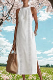 Sleeveless Side Slit Dress with Pockets  Style Ratio