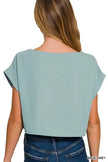Zenana Heavy Woven Span Crop Tee & Skirt Set  Style Ratio