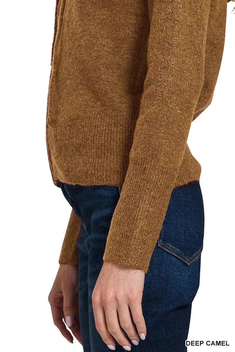 Zenana Drawstring Zip Up Hoodie  Style Ratio
