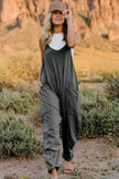 Double Take V Neck Sleeveless Jumpsuit with Pockets  Style Ratio