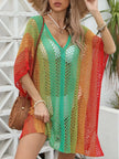 Rainbow Gradient Crochet Beach Cover Up  Style Ratio