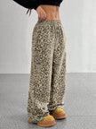 Full Size Leopard Print Wide Leg Pants Plus Size  Style Ratio