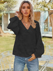 V-Neck Long Sleeve Blouse  Style Ratio