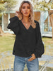 V-Neck Long Sleeve Blouse  Style Ratio