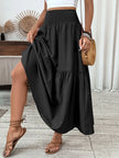 Smocked Waist Tiered Skirt  Style Ratio