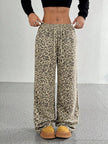 Full Size Leopard Print Wide Leg Pants Plus Size  Style Ratio