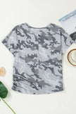 Camouflage Retro American Flag Printed Short Sleeve Shirt  Style Ratio