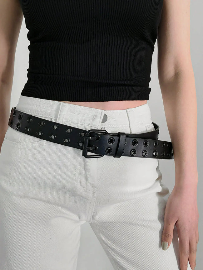 Grommet PU Leather Belt  Style Ratio