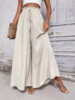 Frill Wide Leg Pants  Style Ratio
