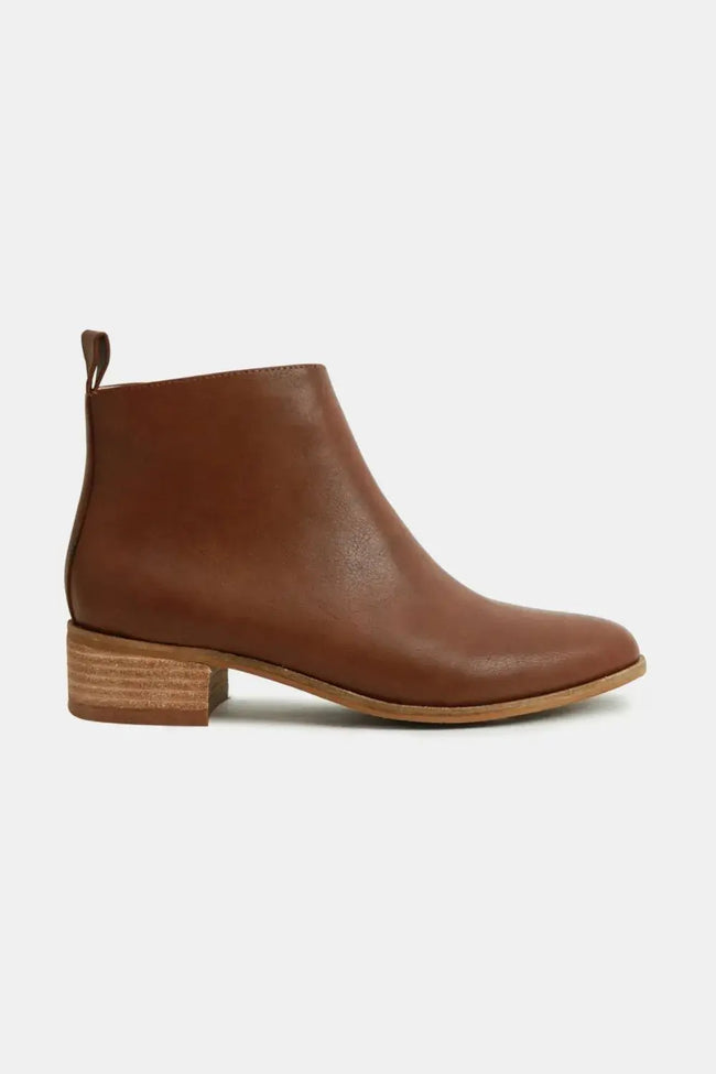 Beast Fashion PU Leather Block Heel Boots  Style Ratio
