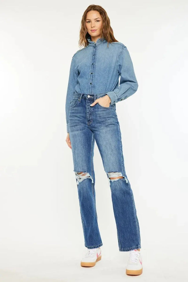Kancan Ultra High Rise 90's Boyfriend Jeans  Style Ratio