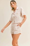 MABLE Polka Dot Collar Crop Top and Short Lounge Set  Style Ratio
